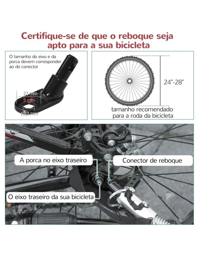 imagem de Reboque de Bicicleta para Crianças 142x75x101cm cor vermelho 440-026RD8