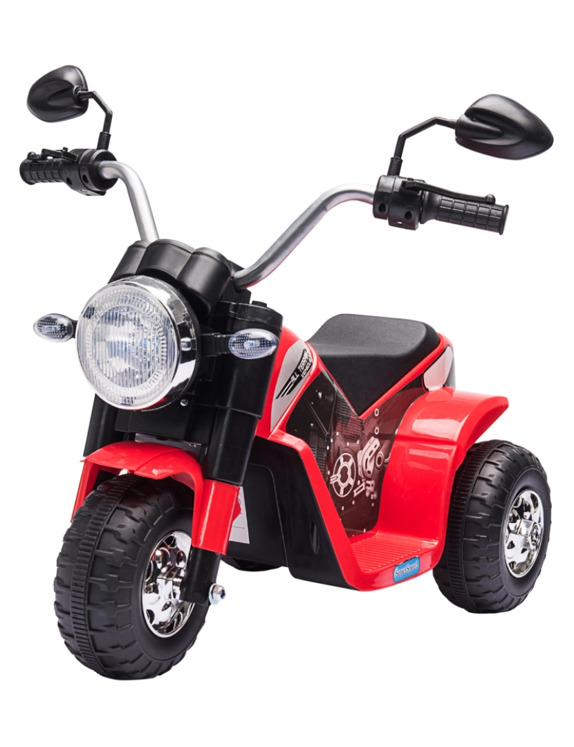 Homcom - Motocicleta Elétrica para Crianças 72x57x56cm cor vermelho 370-188V90RD