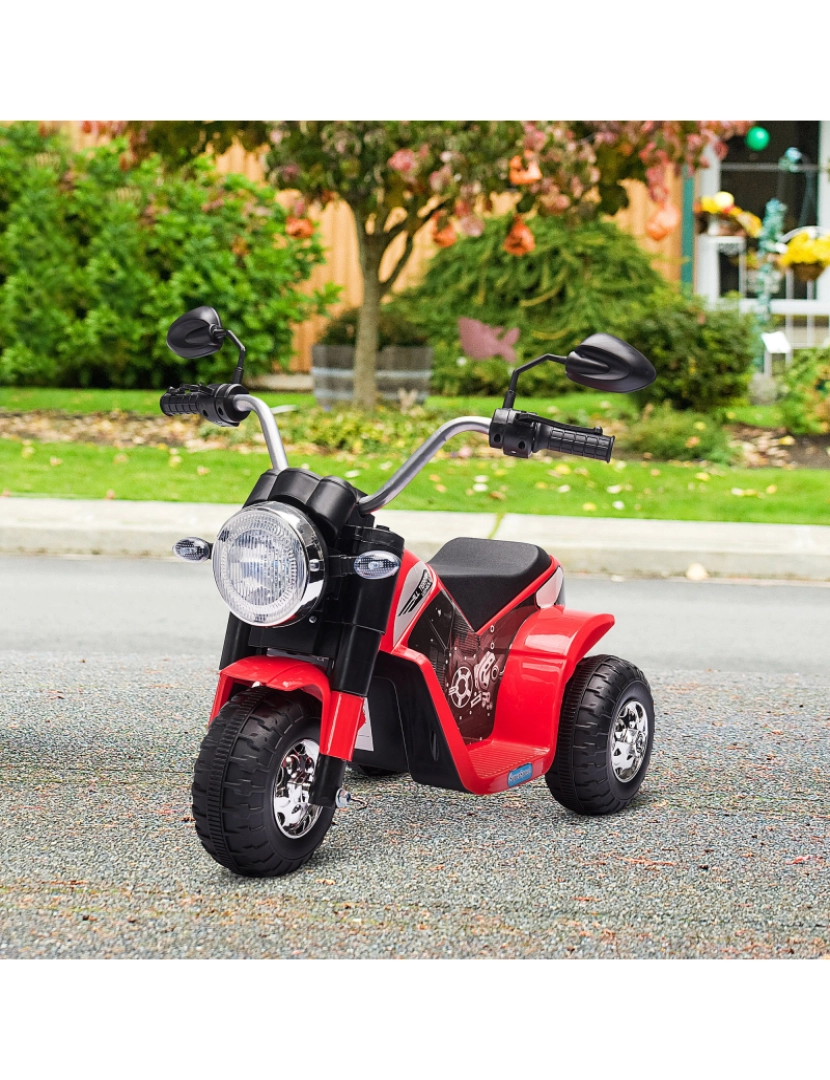 imagem grande de Motocicleta Elétrica para Crianças 72x57x56cm cor vermelho 370-188V90RD2