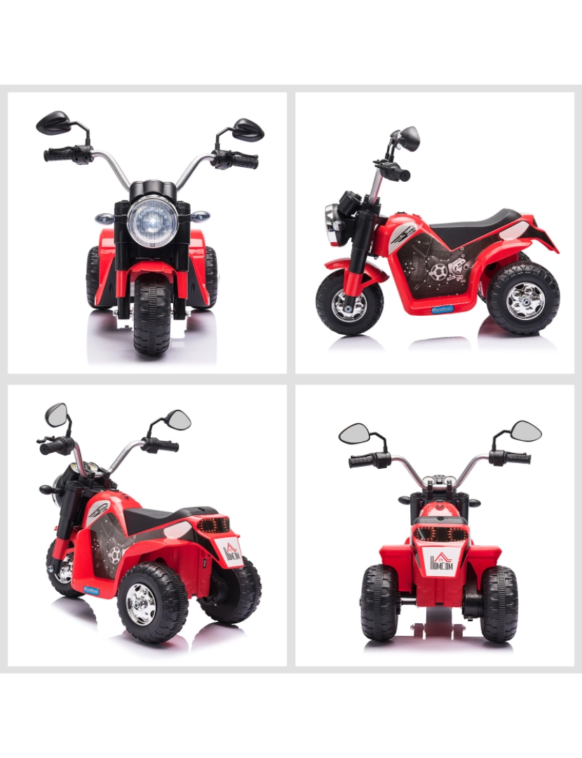 imagem grande de Motocicleta Elétrica para Crianças 72x57x56cm cor vermelho 370-188V90RD8
