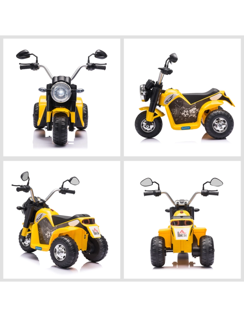 imagem de Motocicleta Elétrica para Crianças 72x57x56cm cor amarelo 370-188V90YL8