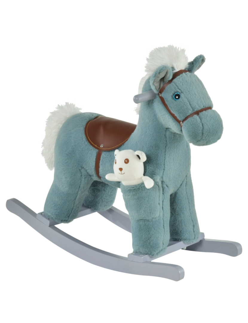 imagem de Cavalo Baloiço para Crianças 65x26x55cm cor azul 330-118BU1