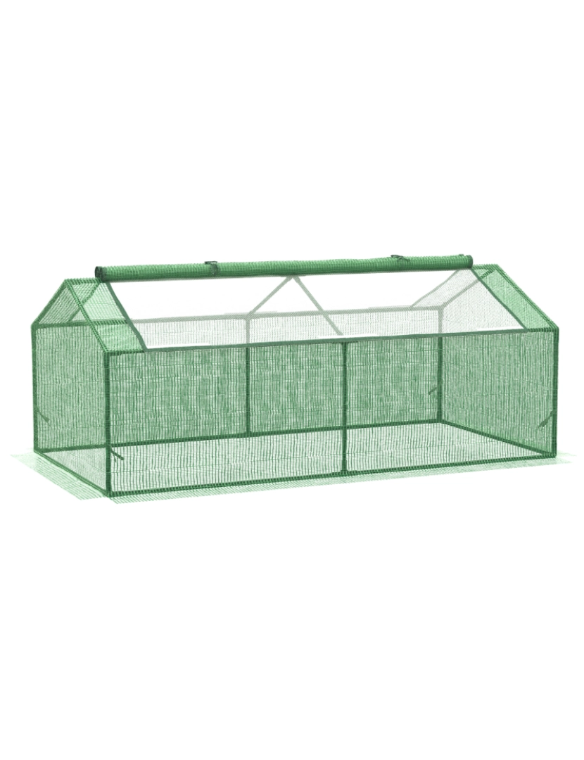 Outsunny - Mini Estufa de Jardim 180x90x70cm cor verde 845-608