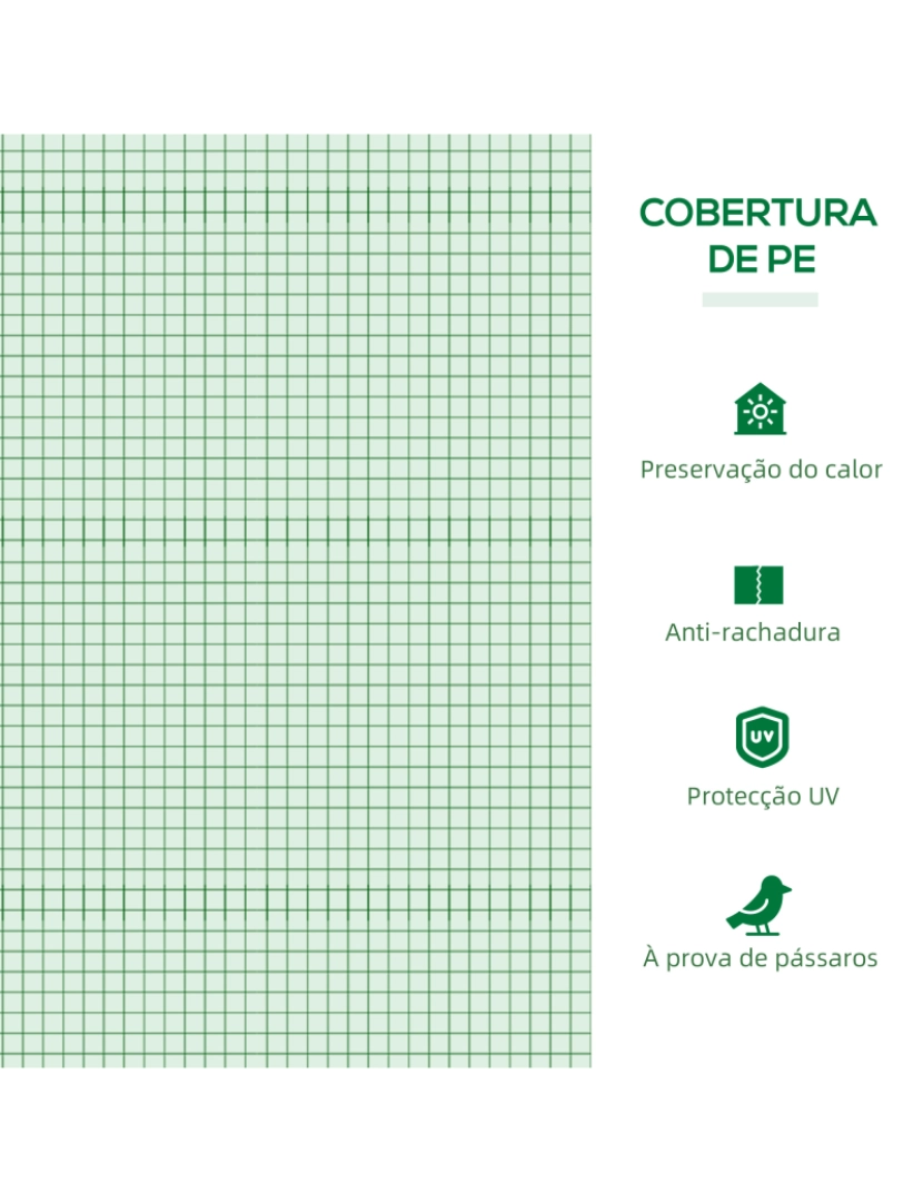 imagem de Mini Estufa de Jardim 180x90x70cm cor verde 845-6084