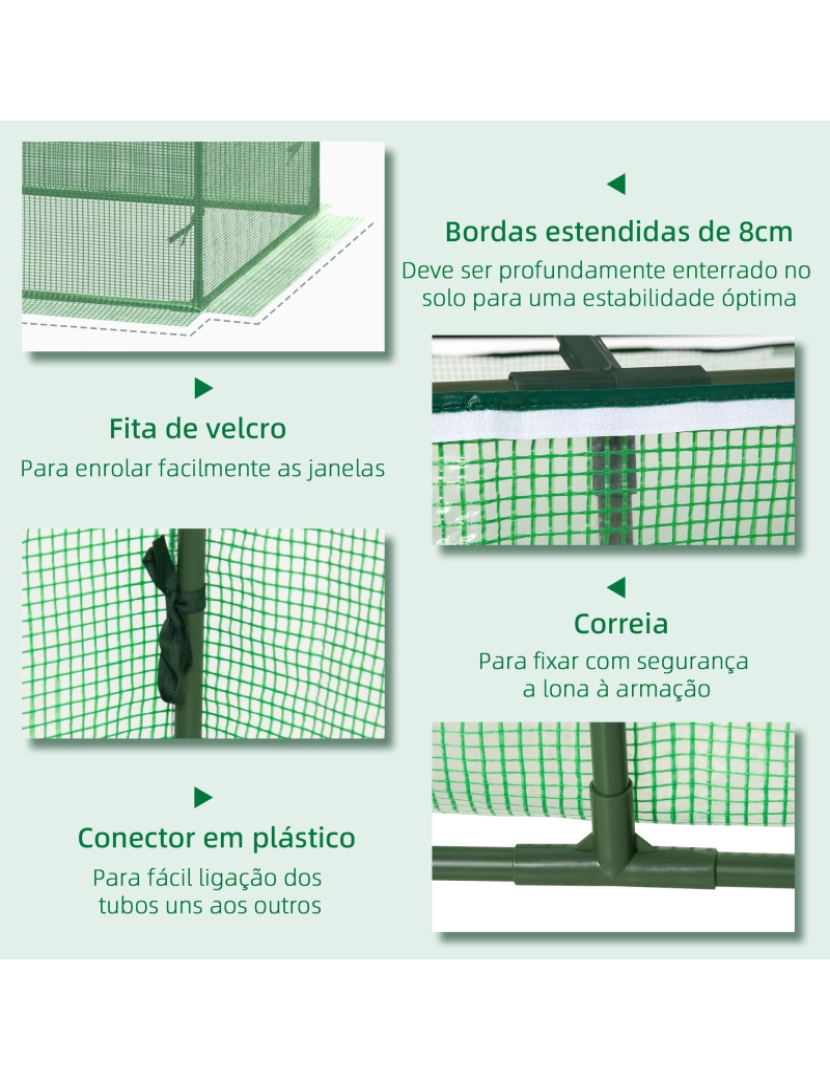 imagem de Mini Estufa de Jardim 180x90x70cm cor verde 845-6086