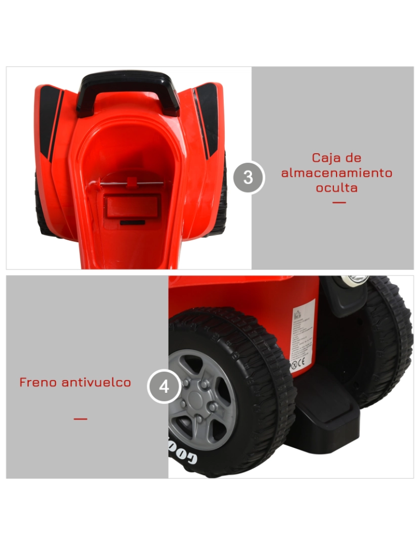 imagem de Carrinho para bebê 60x38x42cm cor vermelho 370-108RD6
