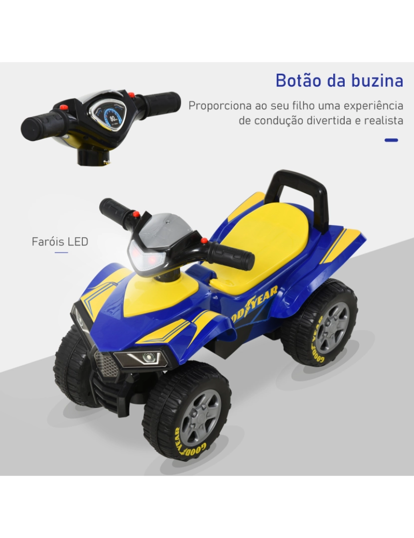 imagem de Carrinho para bebê 60x38x42cm cor azul 370-108BU4