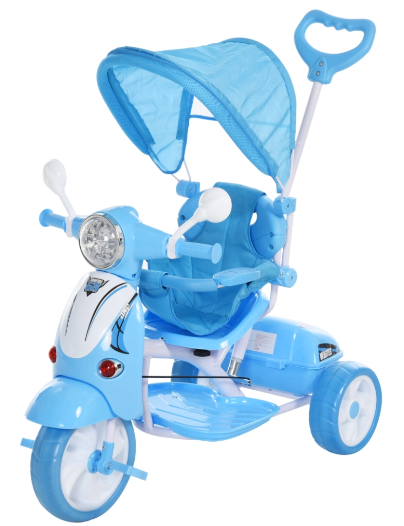 Homcom - Triciclo Infantil 102x48x96cm cor azul claro 370-093BU