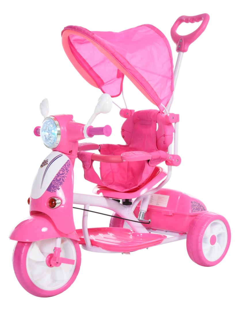 Homcom - Triciclo Infantil 102x48x96cm cor rosa 370-093PK