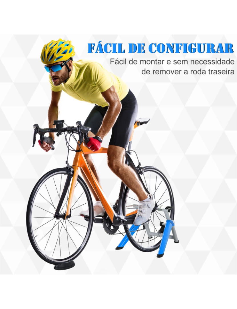 imagem de Rolo de Bicicleta com Resistência Ajustável 77cmx56cmx47,5cm cor azul AA0-0665