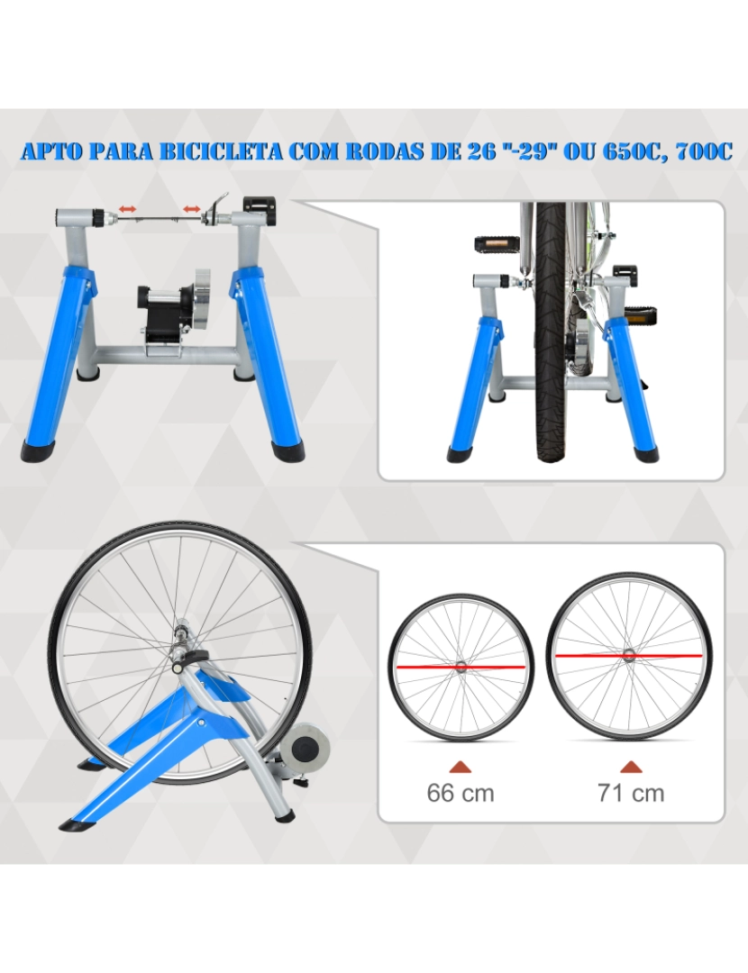 imagem de Rolo de Bicicleta com Resistência Ajustável 77cmx56cmx47,5cm cor azul AA0-0666