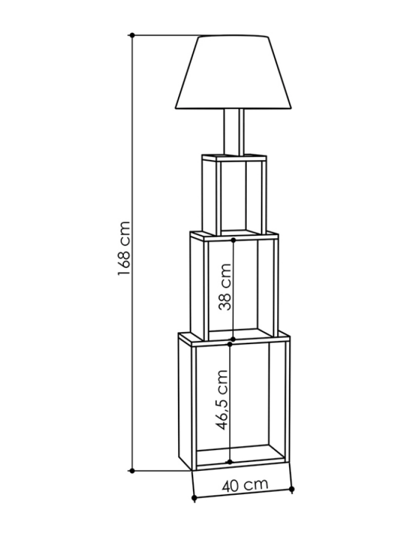 imagem de Candeeiro de Chão Tower Antracite Bege4