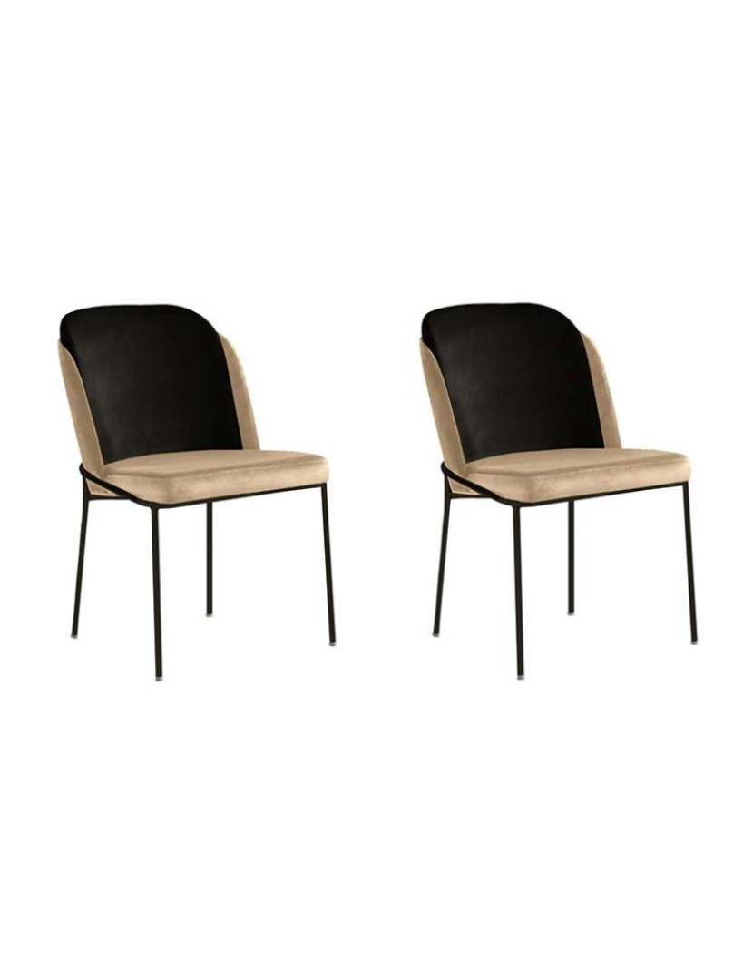 ASR - Pack 2 Cadeiras Preto Creme