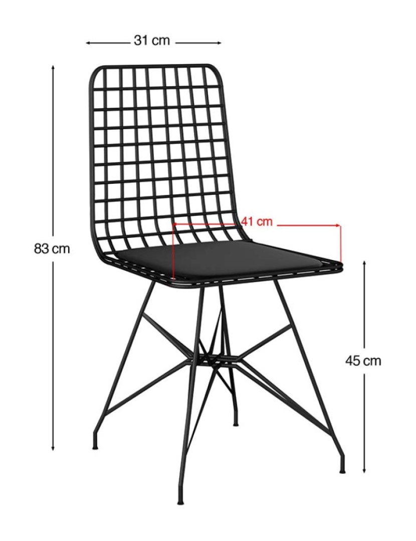 imagem de Conjunto Mesa + 4 Cadeiras Preto5