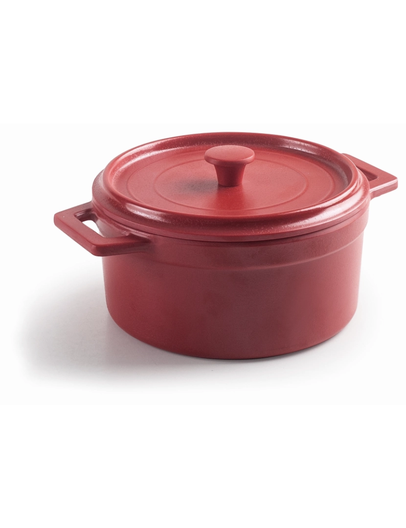 Lacor - MINI-COCOTE MELAMINA 14 CM COM TAMPA VERMELHO - 640 ML