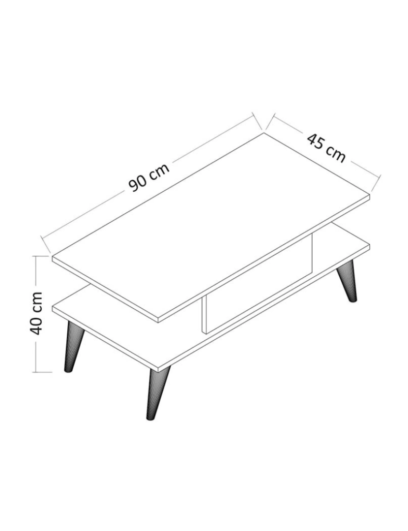 imagem de Mesa Apoio Beta  Preto, Branco5