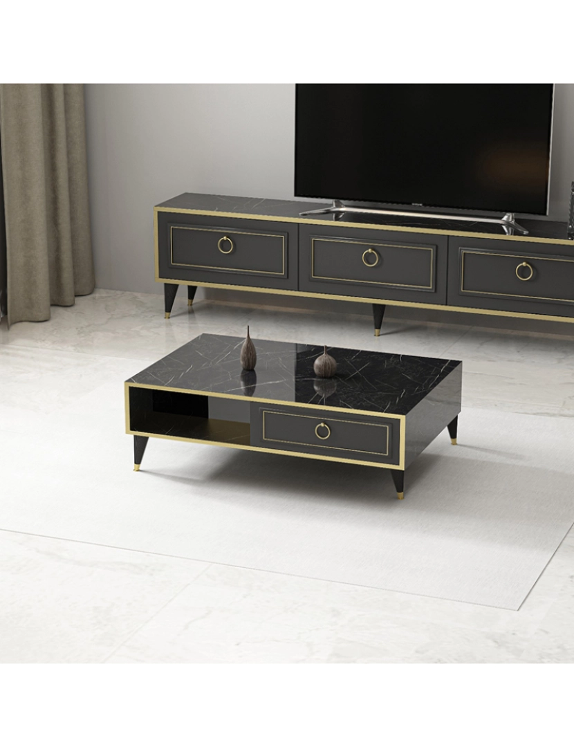 ASR - Mesa de Apoio Vals Preto Dourado