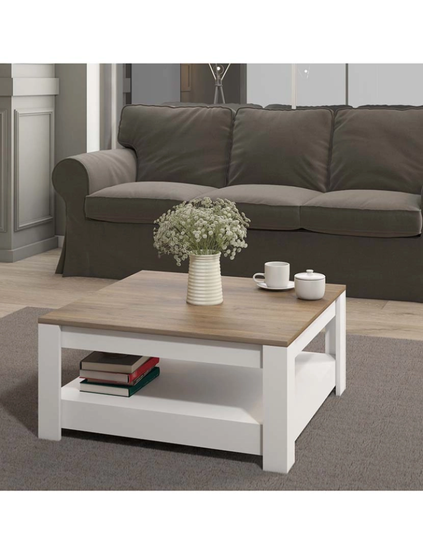 ASR - Mesa de Apoio Walnut Branco