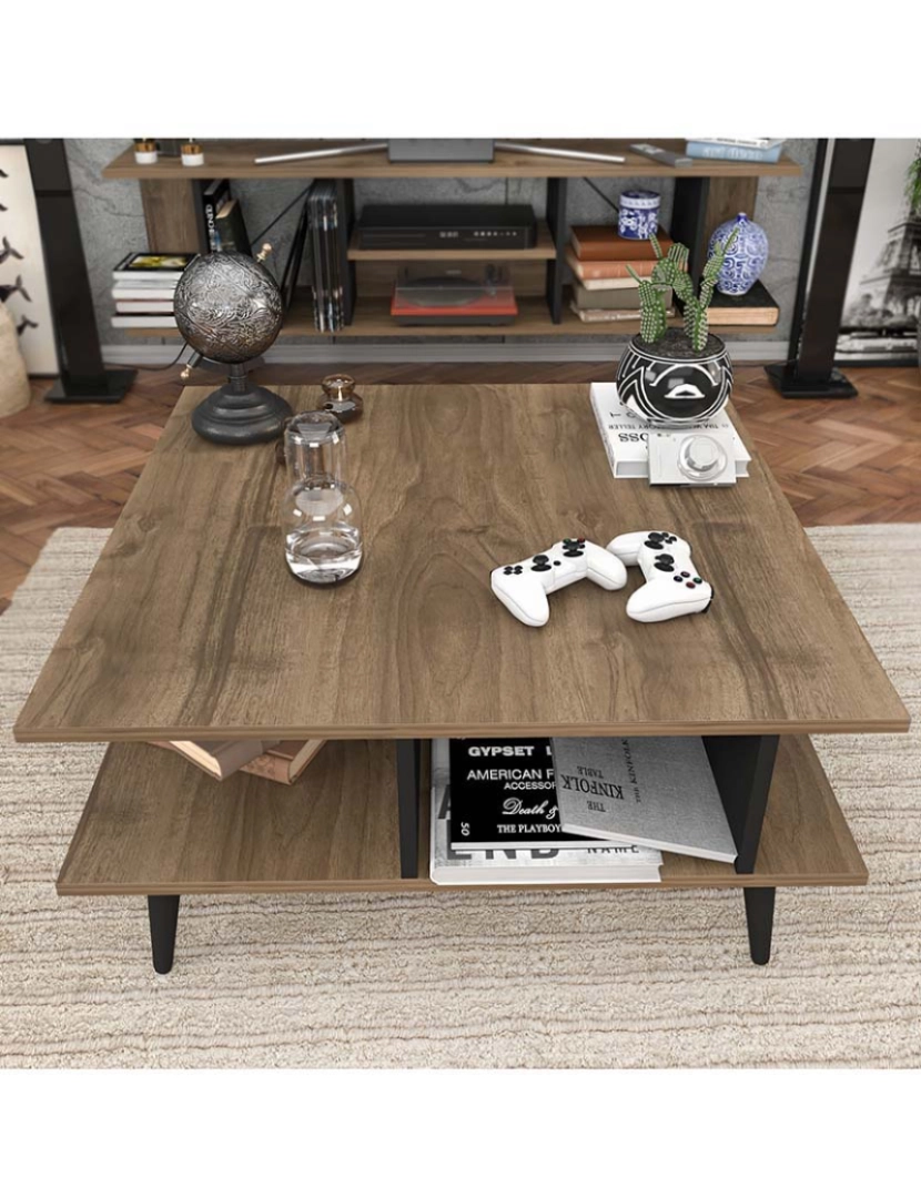 imagem de Mesa de Apoio Akya Walnut Preto3