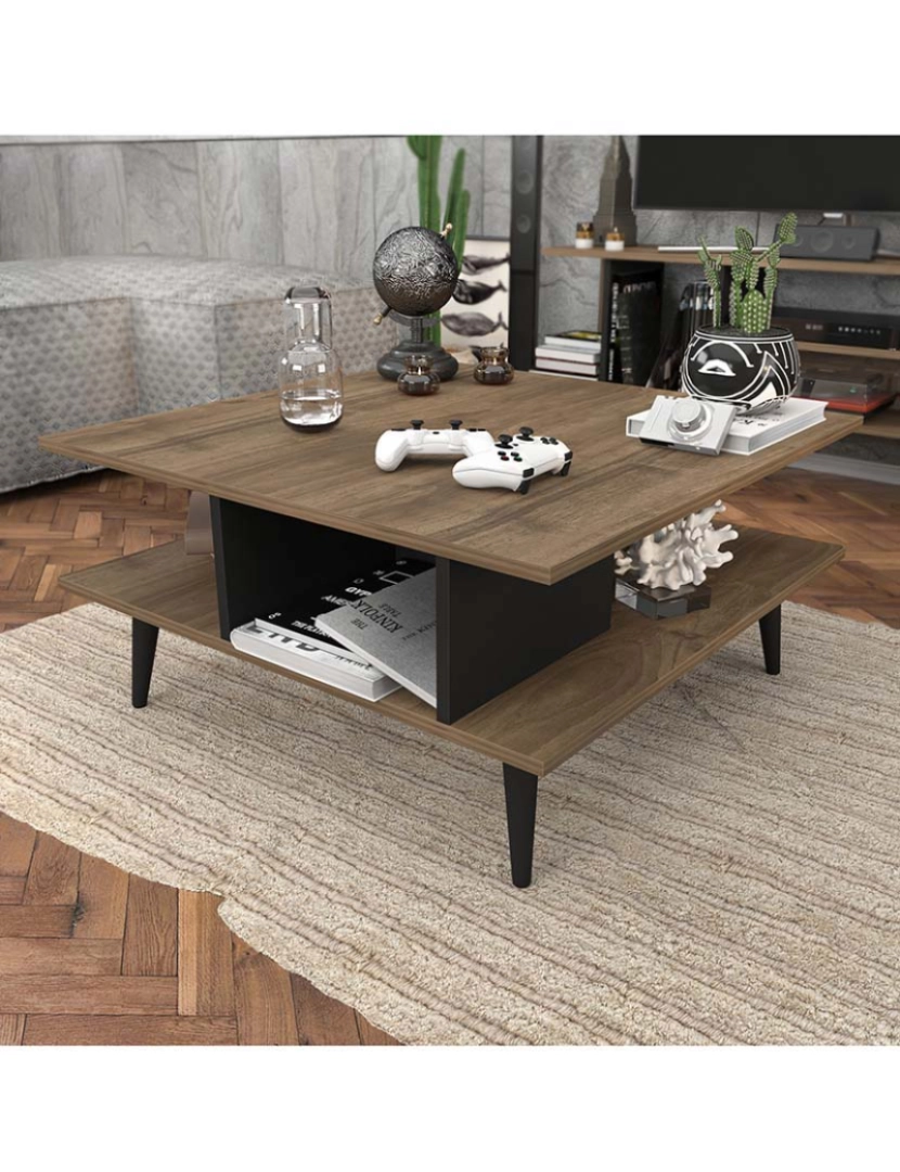 imagem de Mesa de Apoio Akya Walnut Preto4