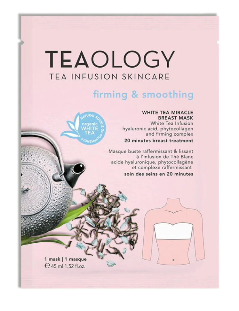 imagem grande de White Tea Miracle Breast Mask Firming&smoothing Teaology 45 ml1