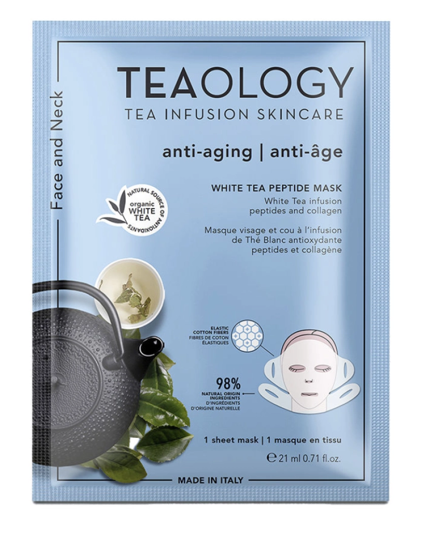 imagem de Face And Neck White Tea Peptide Mask Teaology 21 ml1
