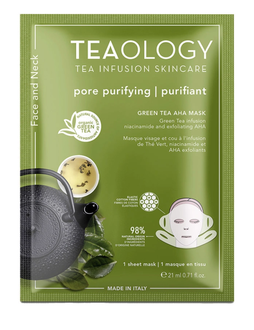imagem grande de Face And Neck Green Tea Aha + Bha Mask Teaology 21 ml1