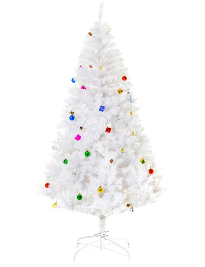 Homcom - Árvore de Natal Ø105x180cm cor branco 02-0352