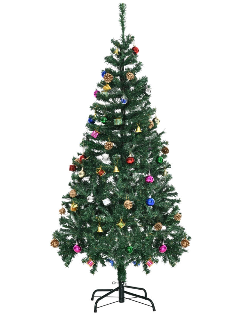 imagem de Árvore de Natal Artificial Φ75x150cm cor verde 02-03541