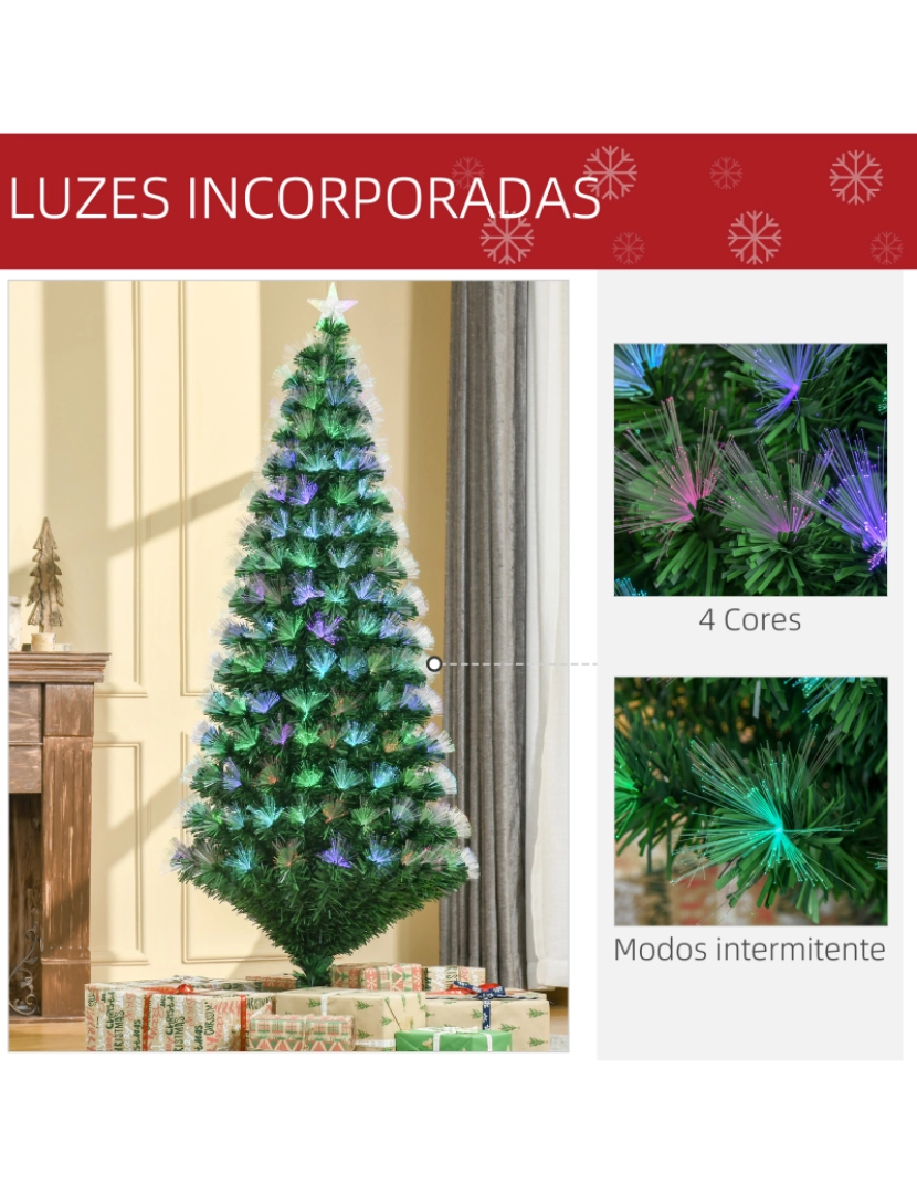 imagem de Árvore de Natal Artificial Ø84x180cm cor verde 830-0235