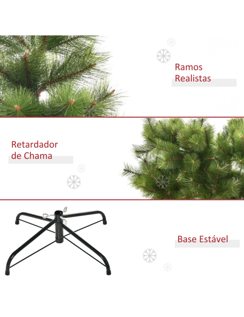 imagem de Árvore de Natal Artificial 90x90x210cm cor verde 830-1377