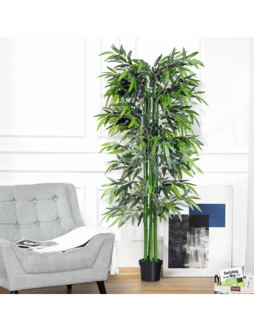 imagem de Bambú Artificial Ø20x180cm cor verde 844-1962