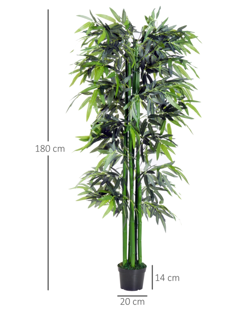 imagem de Bambú Artificial Ø20x180cm cor verde 844-1963