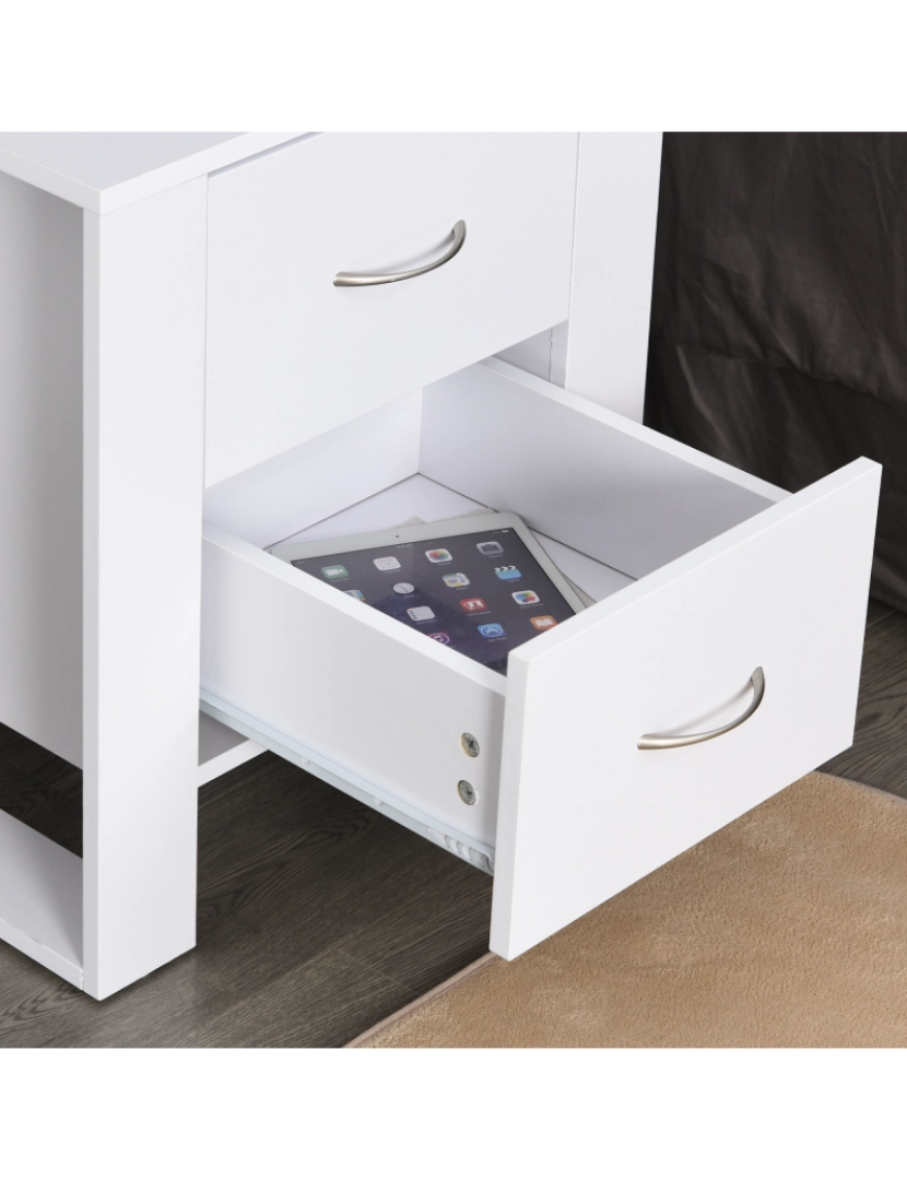 imagem de Mesa de Cabeceira 48x39x54cm cor branco 831-293WT7