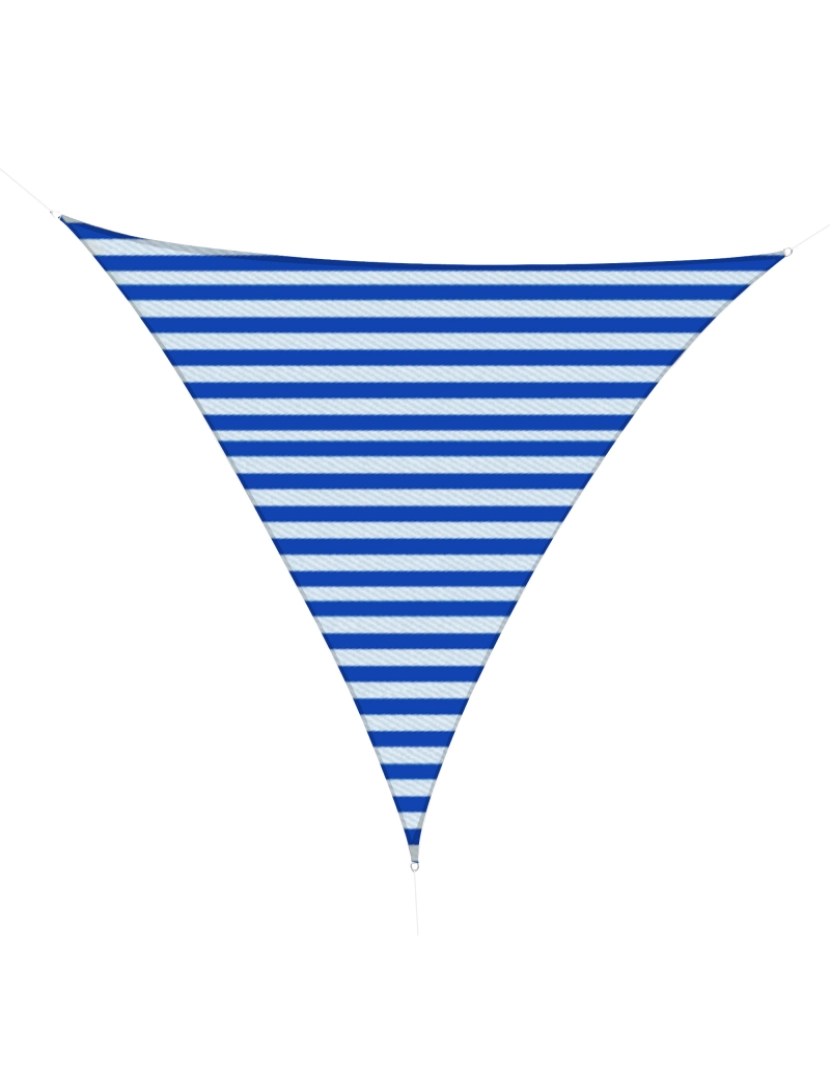 imagem grande de Vela de Sombra Triangular 5x5x5cm cor branco e azul 840-231BU1
