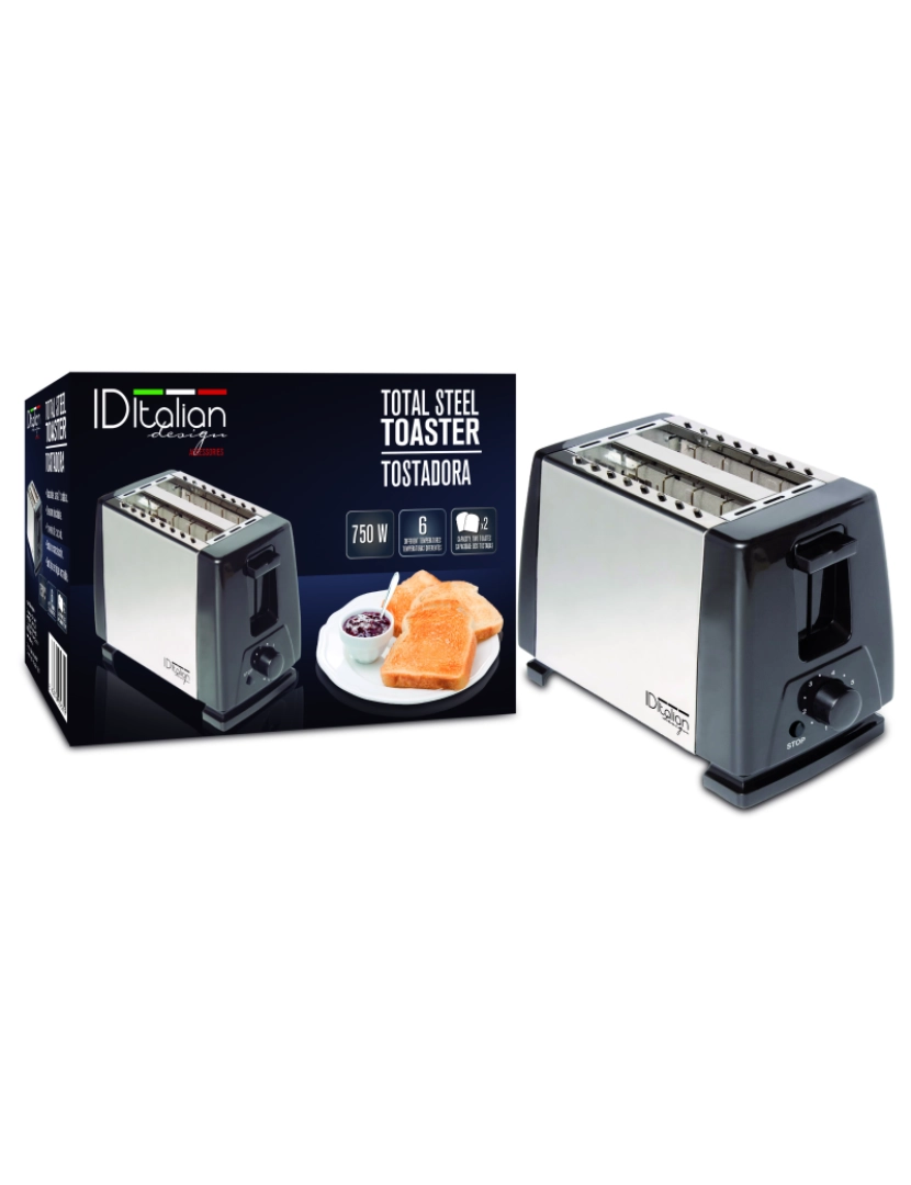 imagem de Torradeira (2 slots) Total Steel Toaster 750W4