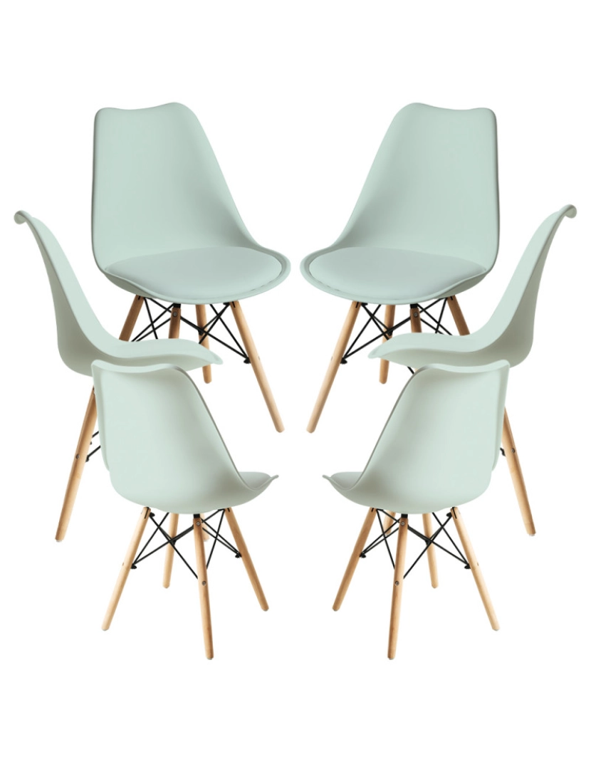 Presentes Miguel - Pack 6 Cadeiras Tilsen - Celadon