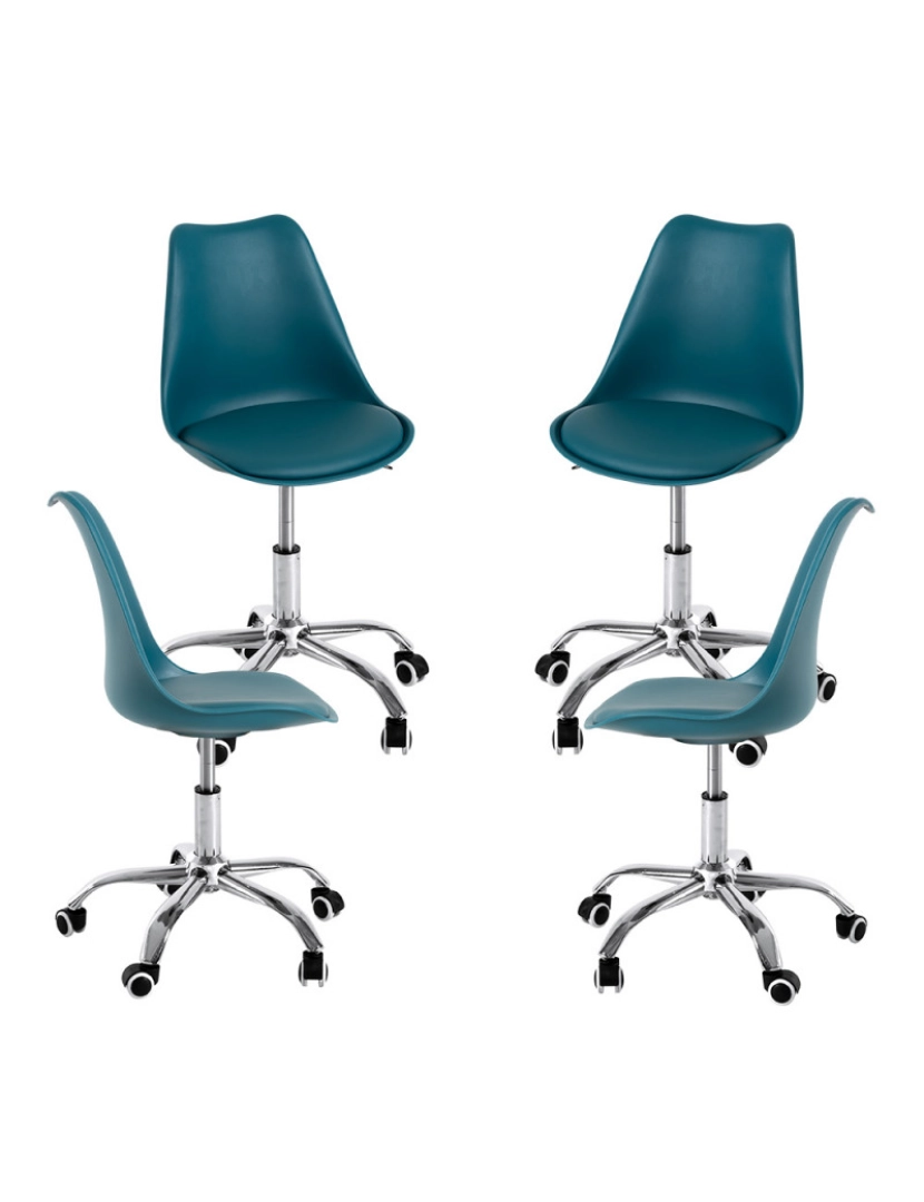 Presentes Miguel - Pack 4 Cadeiras Neo - Verde-azulado