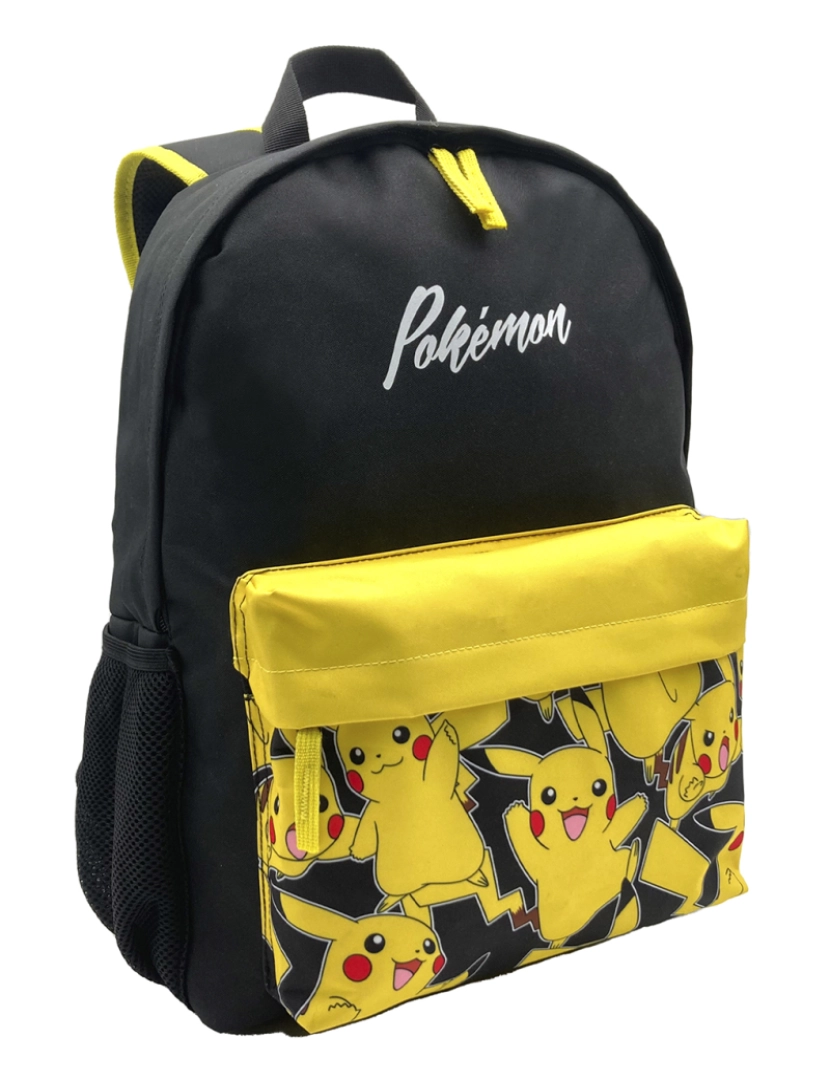 DAM - DAM. Mochila americana Pokemon Pikachu, adaptável ao carrinho. Compartimento para portátil.