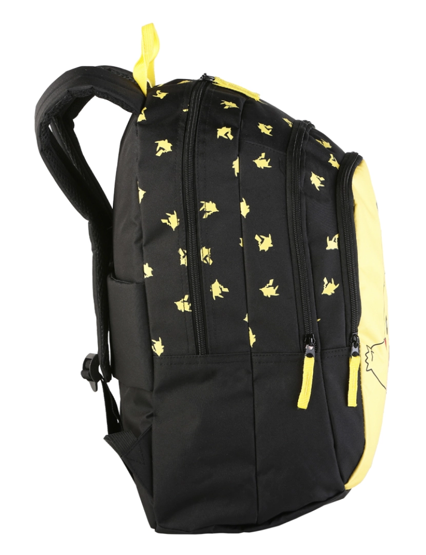 imagem de DAM. Mochila principal Pokemon Pikachu de compartimento duplo + trolley com proteção lateral e batente frontal, 4 rodas multidirecionais.2