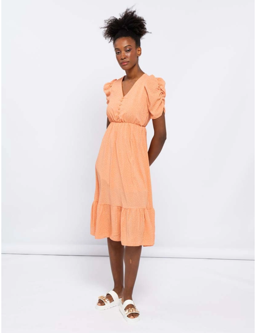 Vestido midi best sale bolinhas