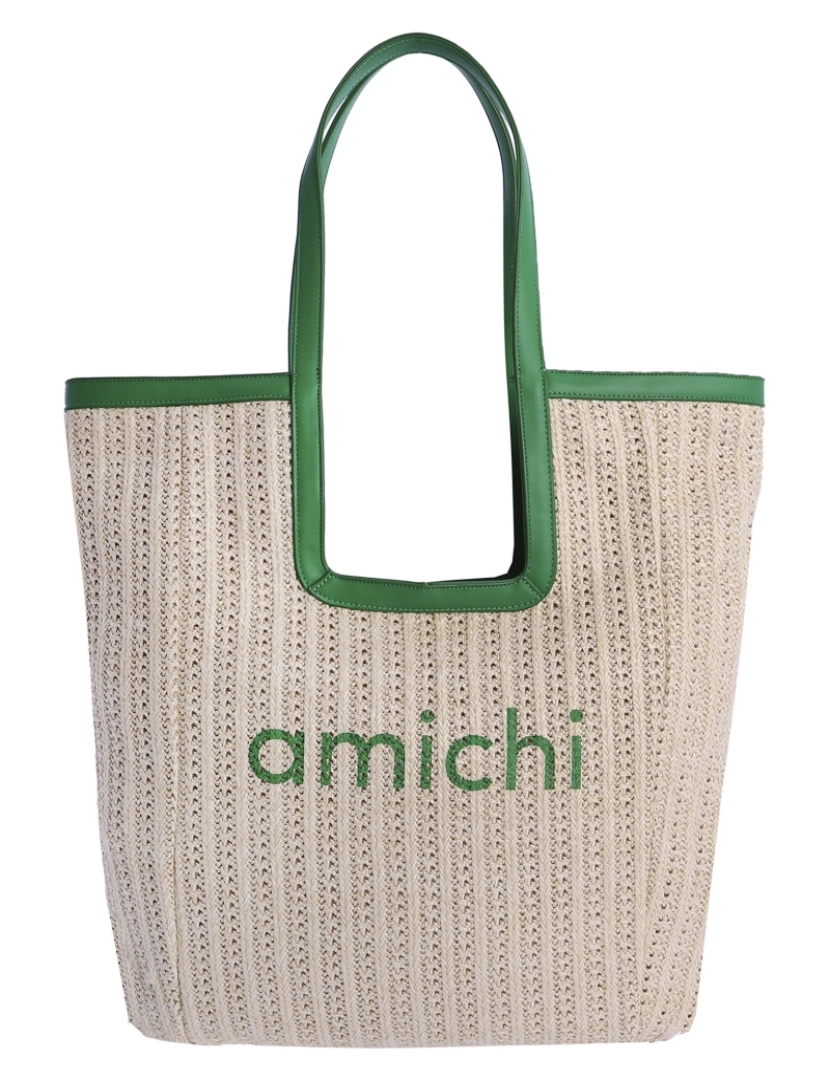 Amichi - Saco de compras para mulheres Amichi Rafia Peregrine com Cremallera