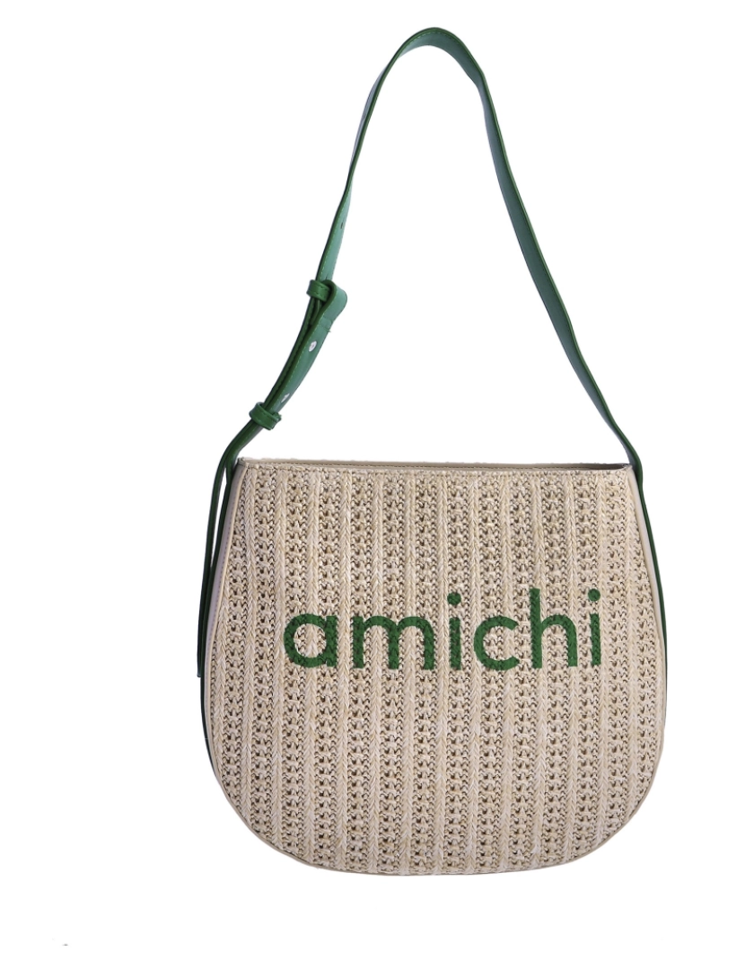 Amichi - Saco de compras para mulheres Amichi Rafia Pearl com Cremallera