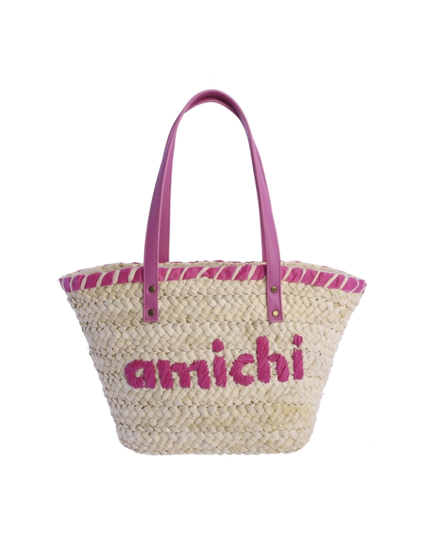 Amichi - Praia Capazo Para Mulheres Amichi Sigsberta De Rafia Com Cremallera