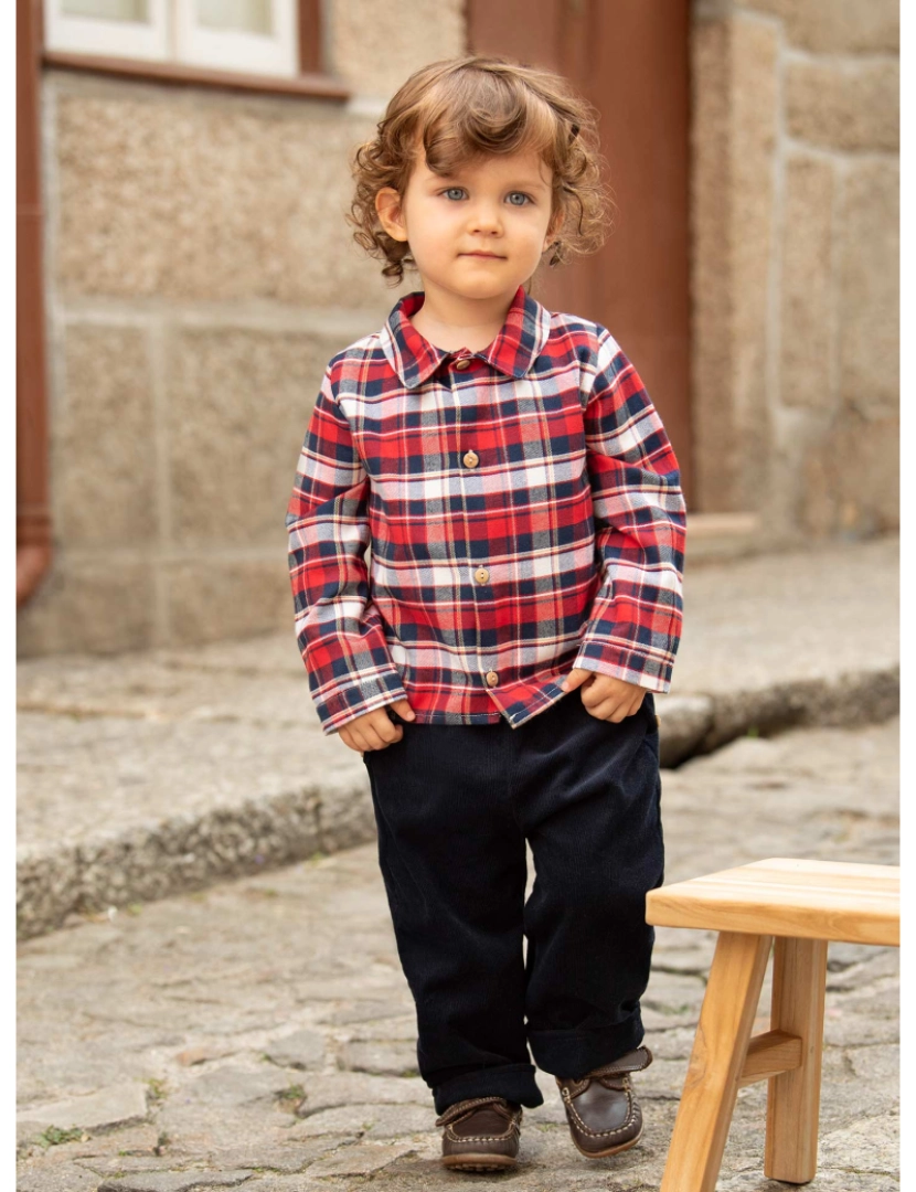 Conjunto camisa e cal a xadrez Minhon ClubeFashion