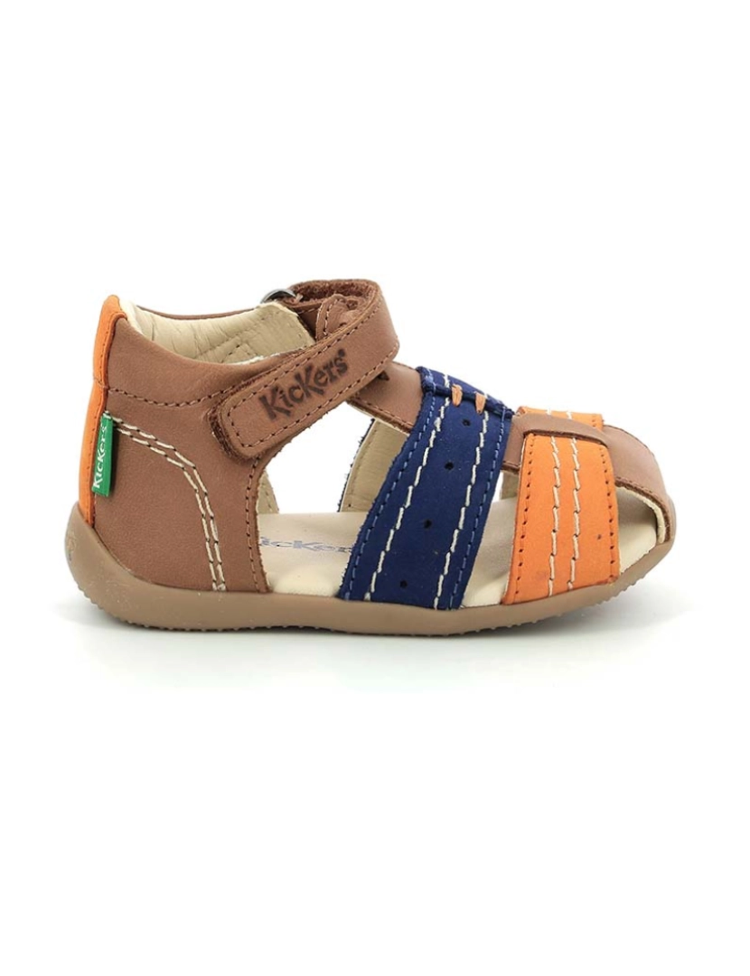 Kickers - Sandália Bigbazar 2 Camel Orange Blue