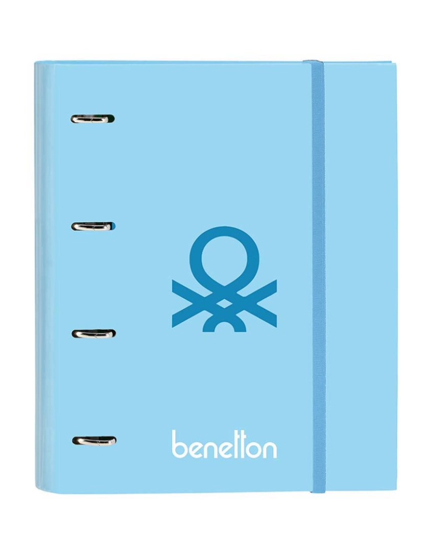 Benetton - Pasta de argolas Benetton Lantejoulas Azul claro (27 x 32 x 3,5 cm)