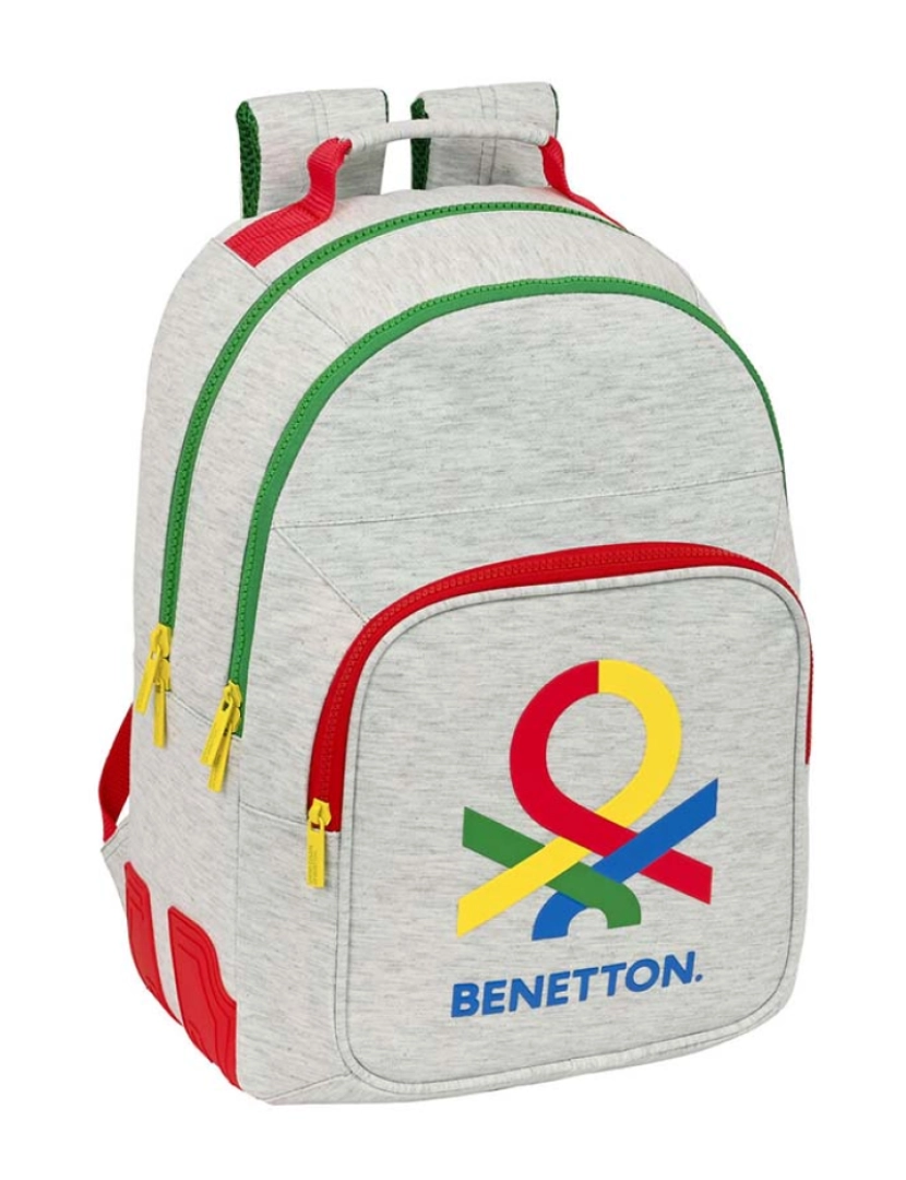 Benetton - Mochila Escolar Benetton Pop Gris (32 x 42 x 15 cm)