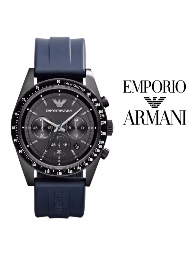Armani - Relógio Armani Emporio Tazio Homem Preto e Azul
