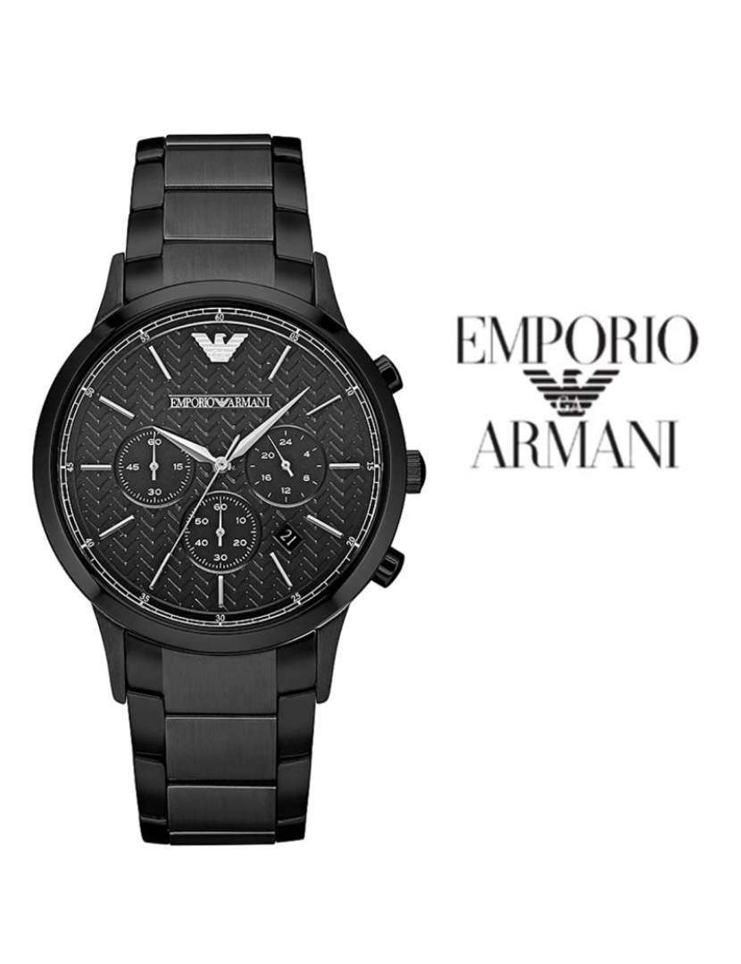 Armani - Relógio Emporio Homem Renato Preto